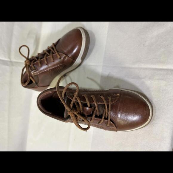 Kids' Brown Leather Sneaker Oxfords - Size 11 - Picture 1 of 8